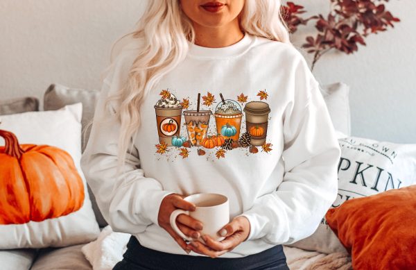 Cute Fall Sweatshirt, Thanksgiving Shirt, Halloween Shirt, Fall Sweatshirt, Coffee Lover Shirt