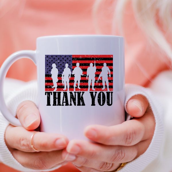 Thank You Veteran Mug, Thank You Veteran Coffee and Tea Gift Mug, Independence Day Mug