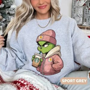 vintage boujee grinch christmas sweatshirt grinchmas starbucks coffee sweater grinchmas sweatshirt christmas sweater christmas gifts 4