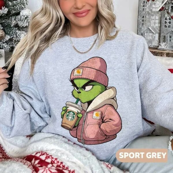 Vintage Boujee Grinch Christmas Sweatshirt, Grinchmas Starbucks Coffee Sweater, Grinchmas Sweatshirt, Christmas Sweater, Christmas Gifts